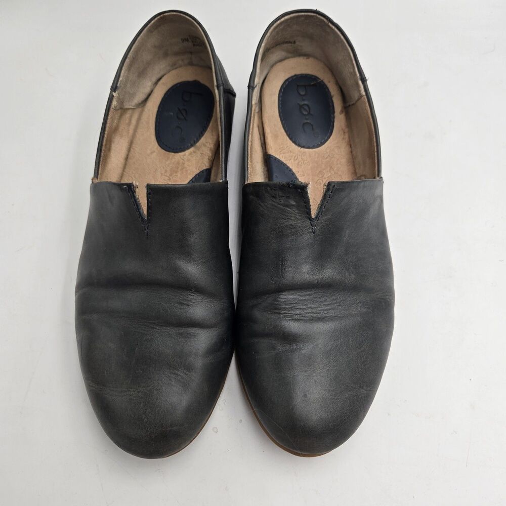 BOC Born Concept Leather Slip On Flats 9M Blue Comfort Casual Shoes